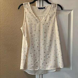 Apt 9 sleeveless blouse cream/gold